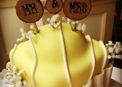 A huge Fondant Fancy Wedding Cake